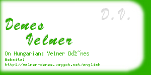 denes velner business card